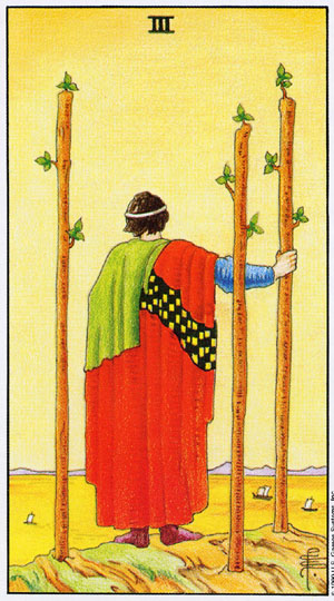 78張塔羅牌圖片解釋大全之權(quán)杖三